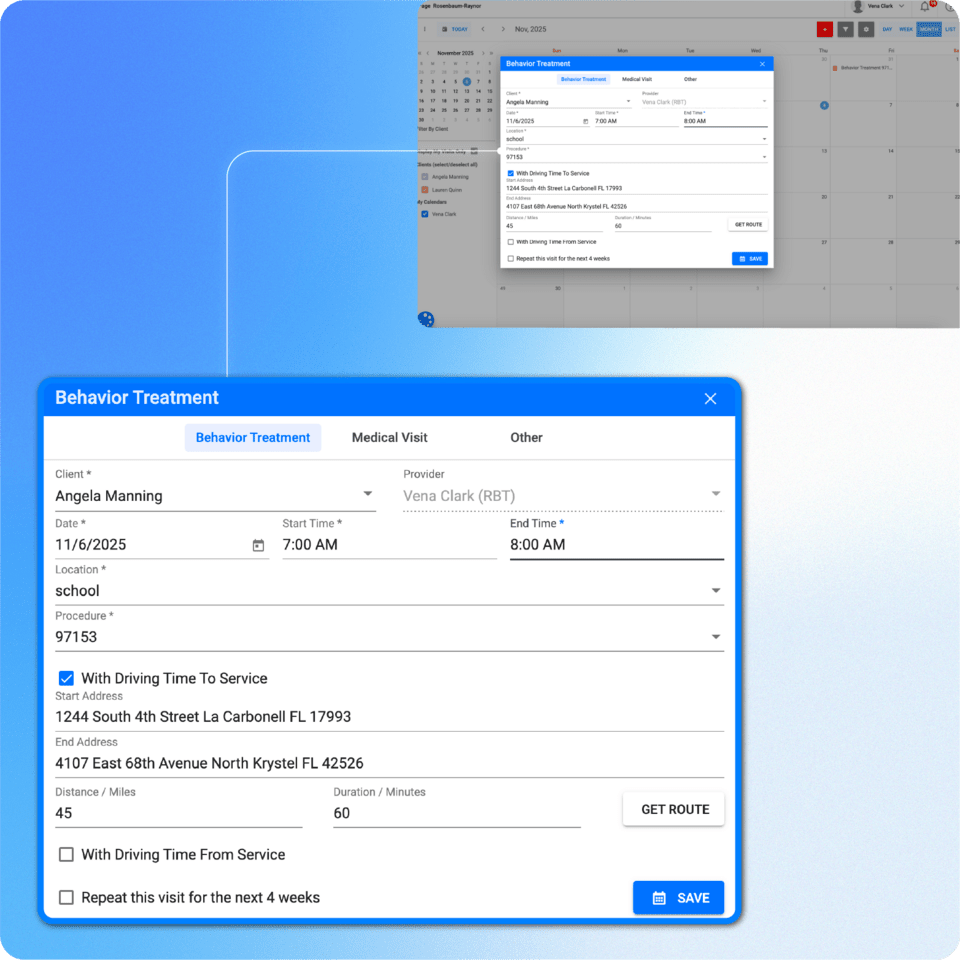 Scheduling - Driving time scheduling - ABAMATRIX