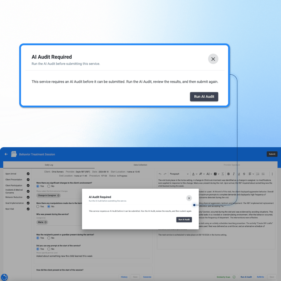 AI Note Audits - Issues resolved before submission - ABAMATRIX