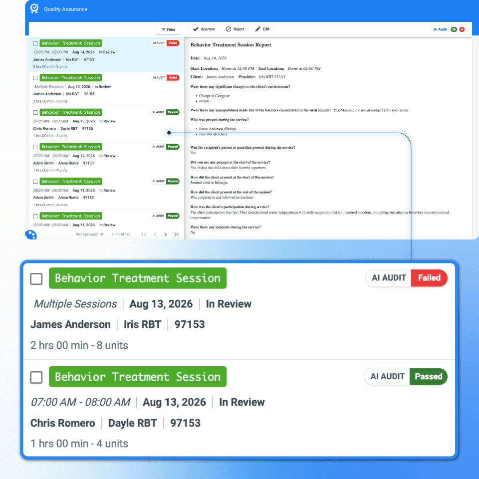 AI Note Audits - Faster Quality Assurance reviews - ABAMATRIX